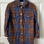 Wilfred  Free Women’s Ganna Utility Plaid Wool Shirt Jacket Size XS Photo 0