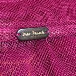 Free People Time To Shine Pink Floral Mesh Long Balloon Sleeve Crop Blouse XS Photo 3