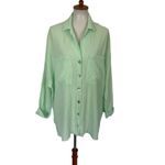 Show Me Your Mumu Button Down Top Medium Green Melon Boho Casual Photo 1