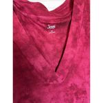 Jenni  Intimates Women's M Long Sleeve Sleep Shirt Red Tie Dye Relaxed Fit Pajama Photo 2