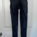 Spanx Faux Leather Leggings Tummy Control Contoured Power Waistband Stomach Photo 8