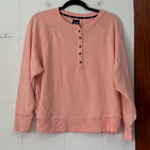 Gap  Coral Henley sweatshirt size XL Photo 0