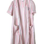 Moon Dance Vintage Style Women’s Medium Striped MuMu Nightgown Cottagecore Floral Pockets Photo 7