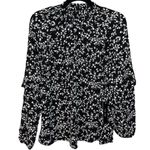 Moa Moa Floral Print Mock Neck Ruffle Detail Blouse Photo 2