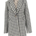 Rachel Zoe  Houndstooth Jacket Womens XS Black White Tailored EUC Photo 0