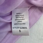 Mustard Seed  Crinkle
Texture Puff Sleeve Crop Top Lavender Ladies Sz Small NWT Photo 2