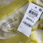 INC  Earth Small Top Long Sleeve Stretch Tie-Dye Crew Neck Cutout Shoulder Yellow Photo 5