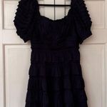Ulla Johnson Lucette Dress Royal Purple Lago Size 10 Corset Pleated Satin Ruffle Photo 4