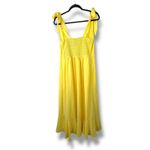 Lulus NWOT Summer Invite Yellow Tie-Strap Woven Chiffon Tiered Midi Dress XL Photo 7