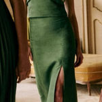 Sézane Lucilla Linen Skirt, Summer Green, FR40/US8 Photo 0