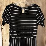 My Michelle  Black and White Striped Jumpsuit 90’s size XL Photo 0