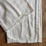 Mable Boutique White High Rise Straight Leg Distressed Hem Jeans Size Large Photo 1