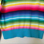 NWT Happy Sheep Rainbow Blue Striped Cardigan Crochet Detail Size Small Photo 13