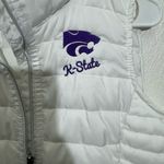 Colosseum K State Wildcats  Quilted White Puffer Vest Like New Size Medium Photo 2