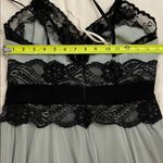 Marchesa Notte Silk Chiffon Slip Dress Formal Evening Gown Womens 8 Lace Trim Blue Photo 8