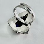 BLUE Fire Labradorite Genuine Stone 925 Sterling Silver Ring Photo 5