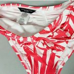 Carmen Marc Valvo Pink White ‘Campari’ Palm Leaf Floral Tie-Front Luxury Designer Bikini Swimsuit Bathing Suit Swim Bottoms Swimwear Size S 🌴 Photo 2