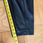 Babaton Aritzia Mayne Black Vegan Leather Pleated Pants w/ Belt, Sz 4 EUC Photo 14