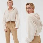 Urban Outfitters  Cropped Sherpa Hoodie – Cream Photo 1