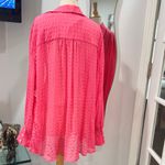 Free People Pink Love Life Sheer Buttondown Photo 2