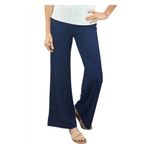 CK Bradley Jaguar Navy Blue Pull On Wide‎ Leg Flare Ponte Pants Women’s Size XL Photo 1