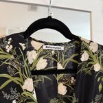 Reformation  Lemongrass Jumpsuit Size 0 Color Black White Green Photo 5