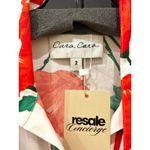 Cara Cara Adriana Floral Button Front Tie Waist Maxi Dress Pop/Tom Womens Size 2 Red Photo 3