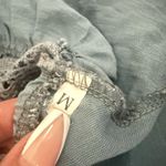 Boho Prairie Dusty Blue Crochet Backless Western Party Mini Ruffle Hem Dress M Size M Photo 4