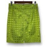 Antonio Melani NWOT  Straight Skirt | 8 | Green Metallic Geometric Retro Inspired Photo 4