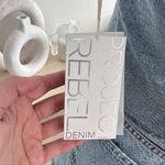 Denim Strapless Tube Top Womens Large Bustier Corset Belted Zip Blue Photo 3