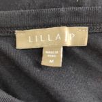 Anthropologie Lilla P 100% Cotton Black Short Sleeve Black Top Medium Photo 4