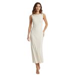 NWT Aya Muse Midi Dress Jersey Knit Off White Size 8 (L) Photo 9