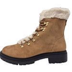 J.Crew Women's Faux Fur Winter Hiking Boots Size 10.5 Chestnut Brown Photo 4