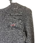 Hollister Women's Size XS Black Grey Heathered Fitted Long Sleeve Sweater Photo 4