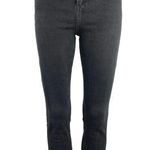 ZARA  Black Washed Mid Rise Stretch Casual Cropped Skinny Denim Jeans Size 4 Photo 0