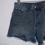 Aeropostale AERO Black Wash Denim Button Fly 90s High Rise Cut Off Shorts Photo 1