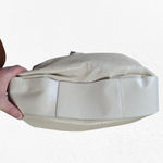 Halston Heritage Snakeskin Leather Drawstring Shoulder Bag Ivory Designer Purse Photo 7