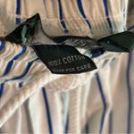 Cabin creek Vintage 80s  Cropped White Blue Striped Pants‎ Sz M 100% Cotton Photo 4
