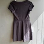 Qinsen Fit & Comfort Gray Square Neck Short Sleeve Mini Dress Medium Skims Like Photo 5