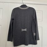 J. McLaughlin  100% Merino Wool Open Cardigan Contrast Monochrome Grey Gray Photo 3