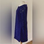 Vince Camuto Royal Blue Floral Lace Long Sleeve Dress Photo 2