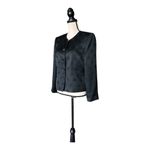 Kasper  Black Blazer Tailored Cropped Jacket Size 12P Photo 2