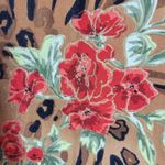 Teddi Womens Dress Size Petite S Brown Cheetah Floral Short Sleeve Midi Casual Photo 6