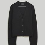 Madewell Black Wool Blend V-Neck Slim Fit Button Front Cardigan Sweater Size XXS Photo 0