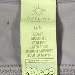 Aerie Purple Sports Bra Womens M Medium Support Ribbed V Photo 3