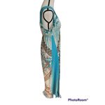Style & Co  Size M Maxi Blue Boho Sleeveless Dress Photo 2