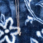 Garnet Gazelle Rose Gold Minimalist Initial Necklace Letter V Pink Photo 3