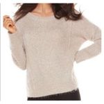 Jennifer Lopez Pink silver shimmer crew neck Holiday sweater size XS Photo 0