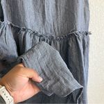 Farrow Dress Bohemian Distressed Raw Hem Prairie Whisical Dress Medium Blue Photo 5