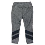 Torrid Active Heathered Grey Stripe Diagonal Mesh Cropped Leggings Size 0 Large Photo 3
